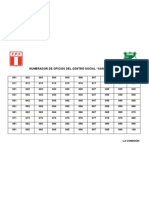 Numerador de Oficios Del Centro Social Deportivo