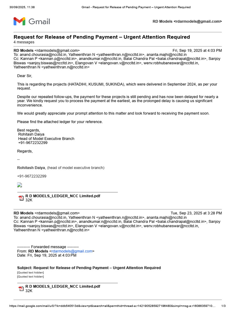 Urgent Request for Pending Payment | PDF | Internet | Cyberspace