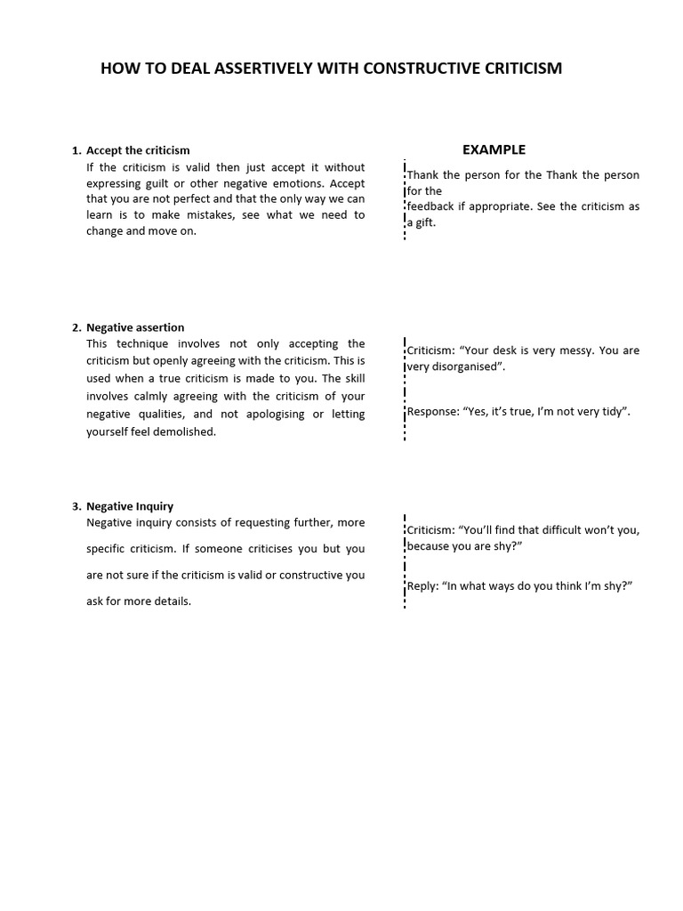 Mastering Constructive Criticism Techniques | PDF