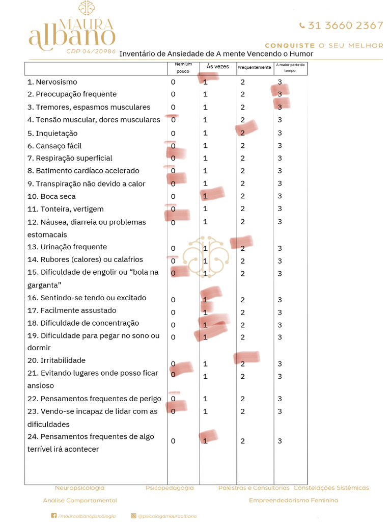 Sintomas Comuns de Ansiedade | PDF