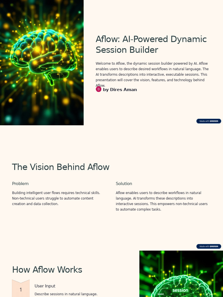 Aflow: AI Session Builder Overview | PDF