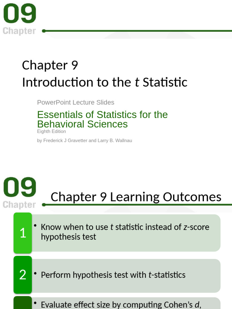 Understanding the t Statistic in Hypothesis Testing | PDF | Effect Size ...