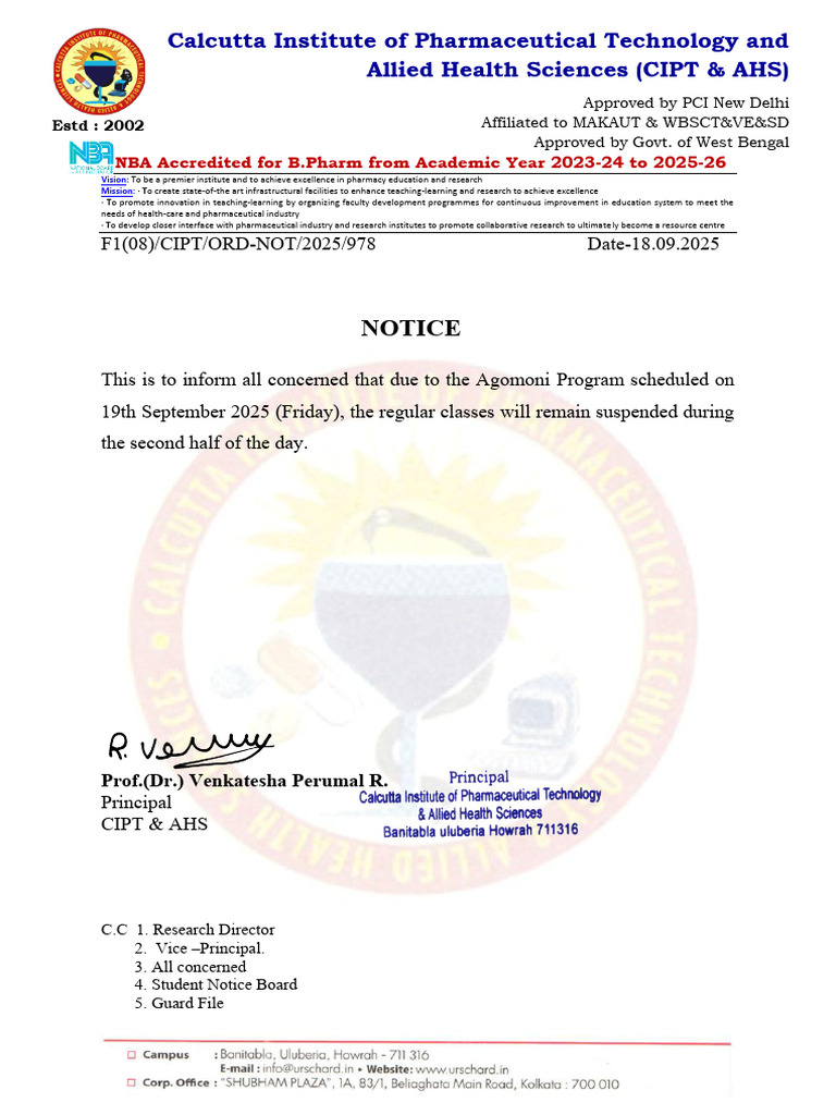Class Suspention Notice | PDF