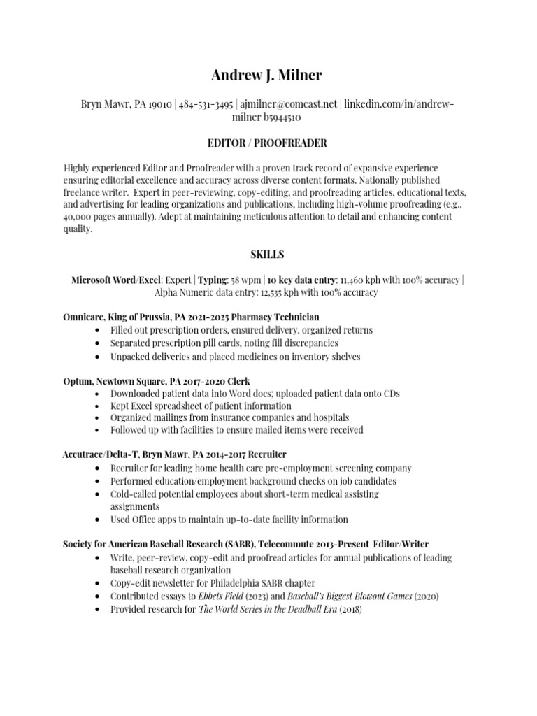 Experienced Editor and Proofreader | PDF | Proofreading | Copy Editing