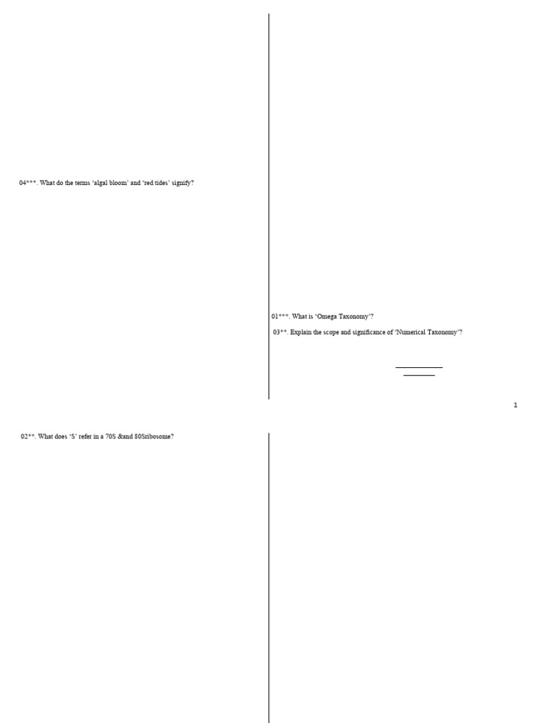 Botany Question Bank: Key Concepts & Terms | PDF | Cell (Biology) | Mitosis