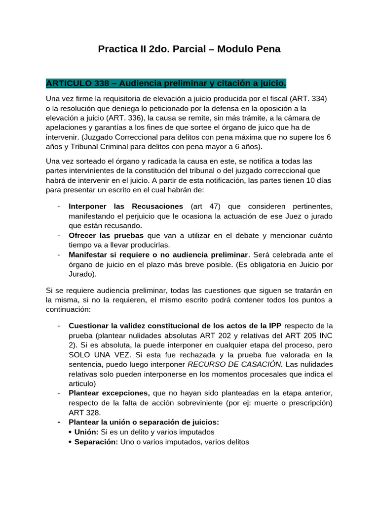 Practica II 2do Parcial Penal | PDF | Sentencia (ley) | Apelación