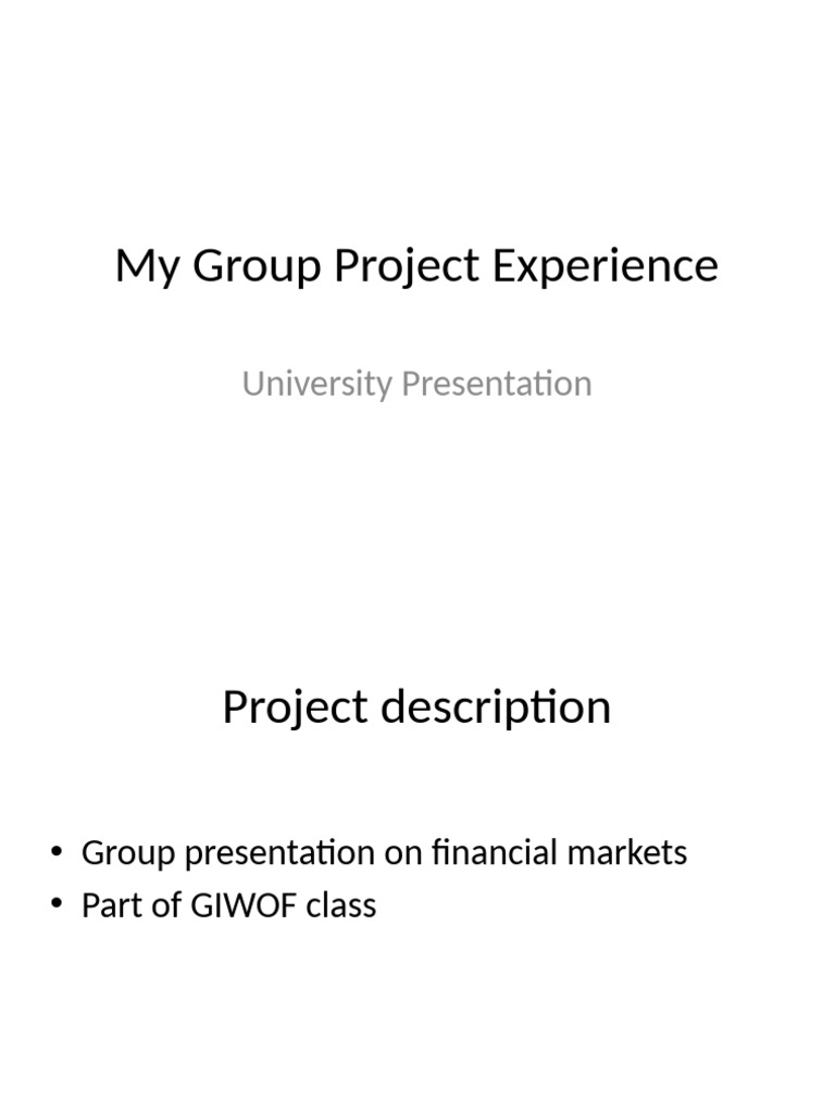 Presentation1 Group Project | PDF