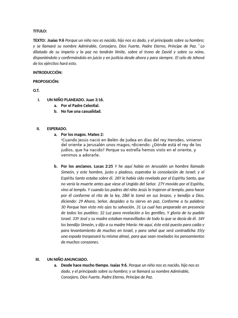 El Niño Prometido: Nacimiento y Esperanza | PDF | Natividad De Jesus ...