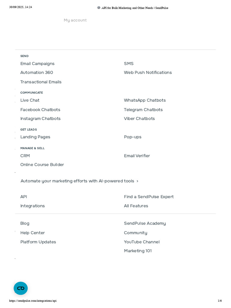 SendPulse API Access Token Guide | PDF | Email Address | Computing