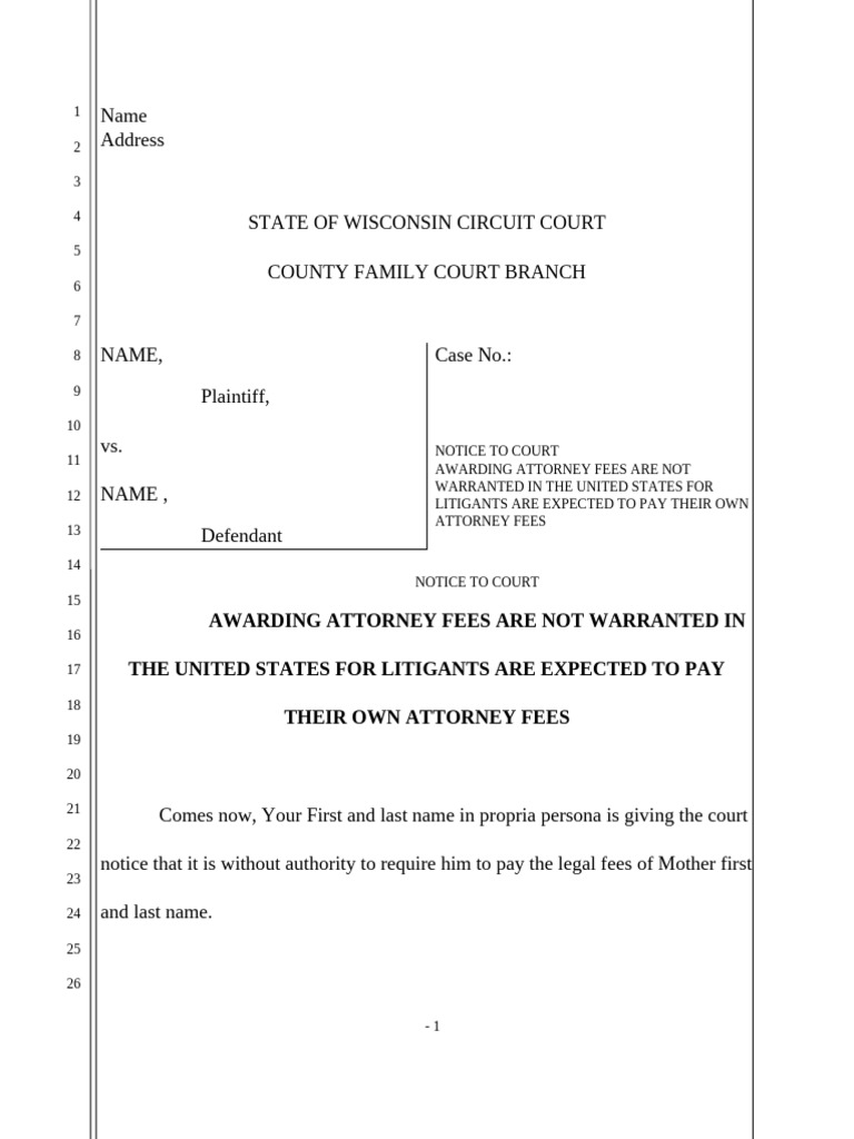 Court Notice on Attorney Fees Liability | PDF | Attorney's Fee | Lawsuit