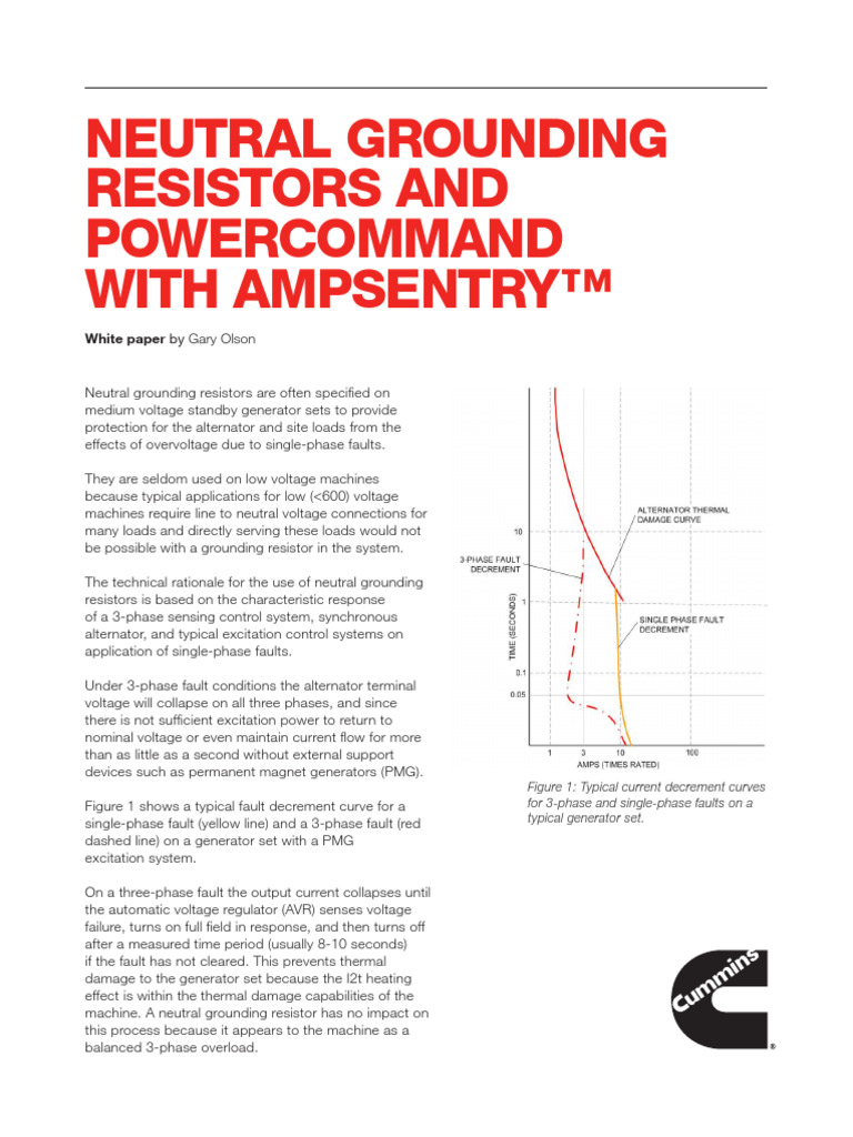 Neutral Grounding Resistors in Generators | PDF | Resistor | Computer ...