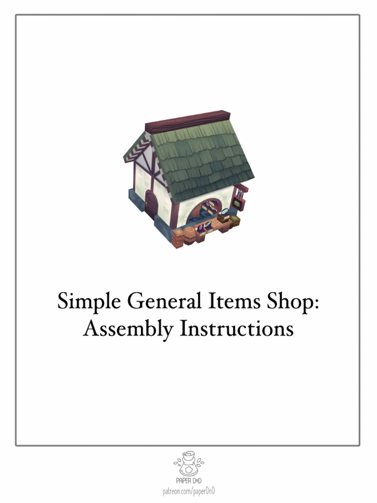 D&D Shop Model Assembly Guide | PDF | Adhesive | Conservation And ...