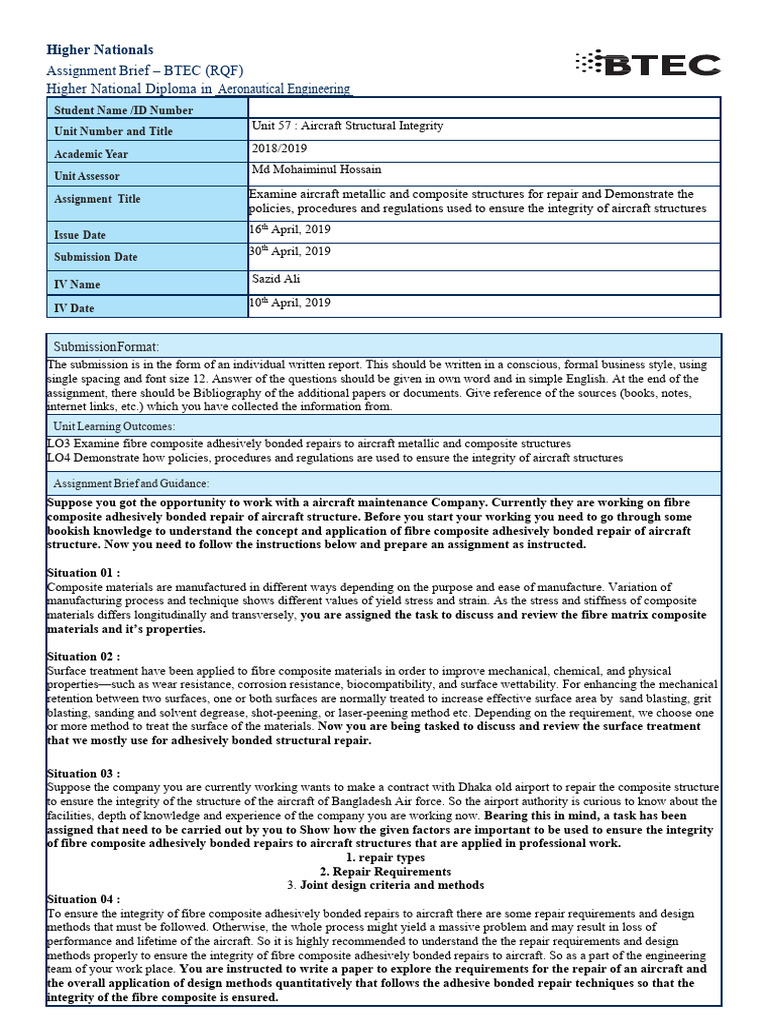 Aircraft Structural Integrity Repair Guide | PDF | Composite Material ...