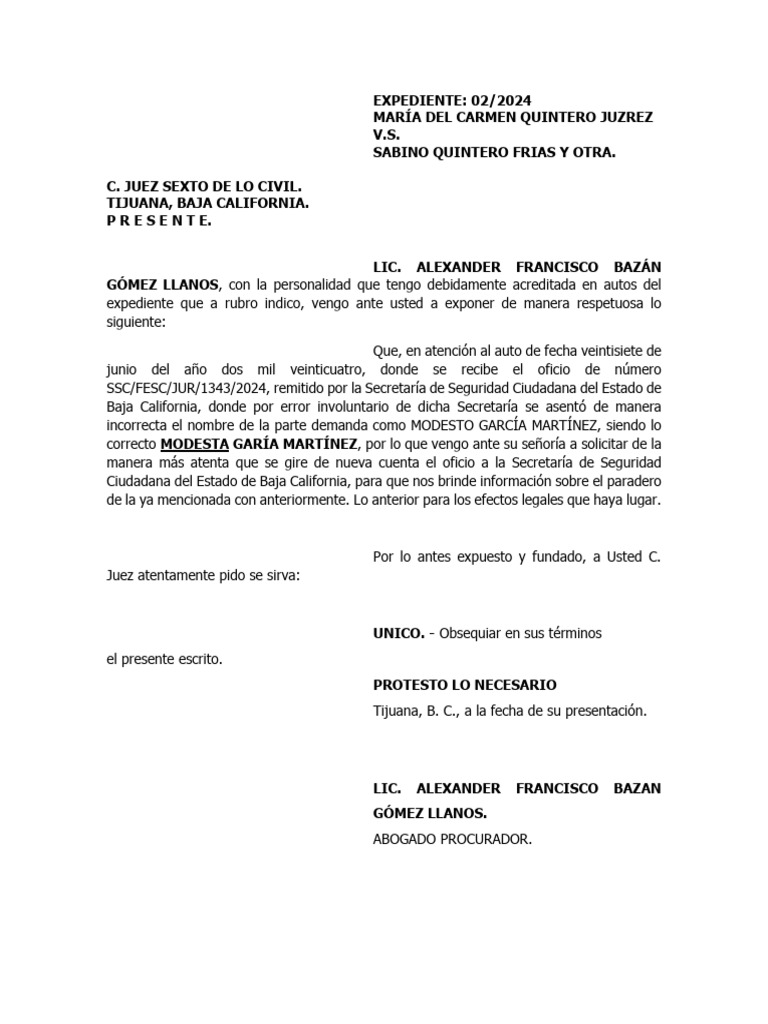 2-2024-6c Solicito Se Gire Nuevamente of A Sse | PDF