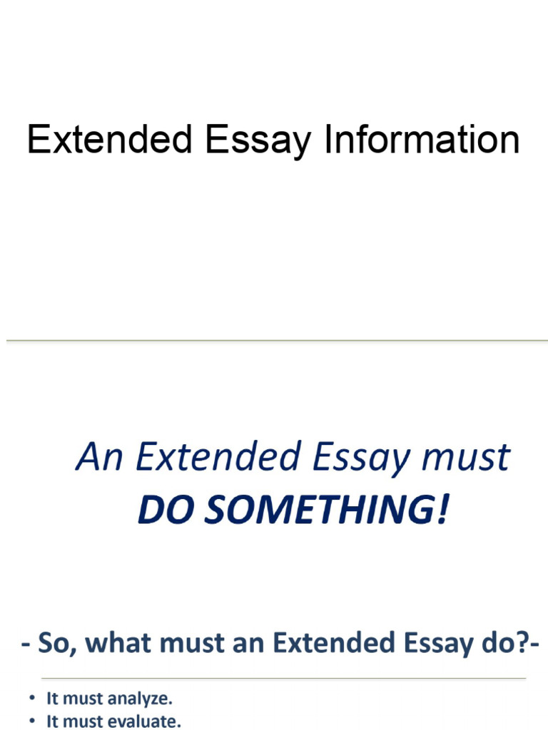 Extended Essay Information | PDF