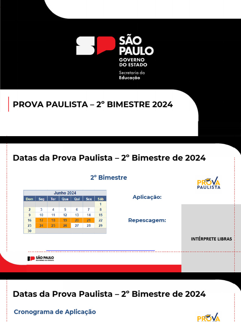 LIVE - PROVA PAULISTA - 2º Bimestre de 2024 | PDF | Matemática | Science