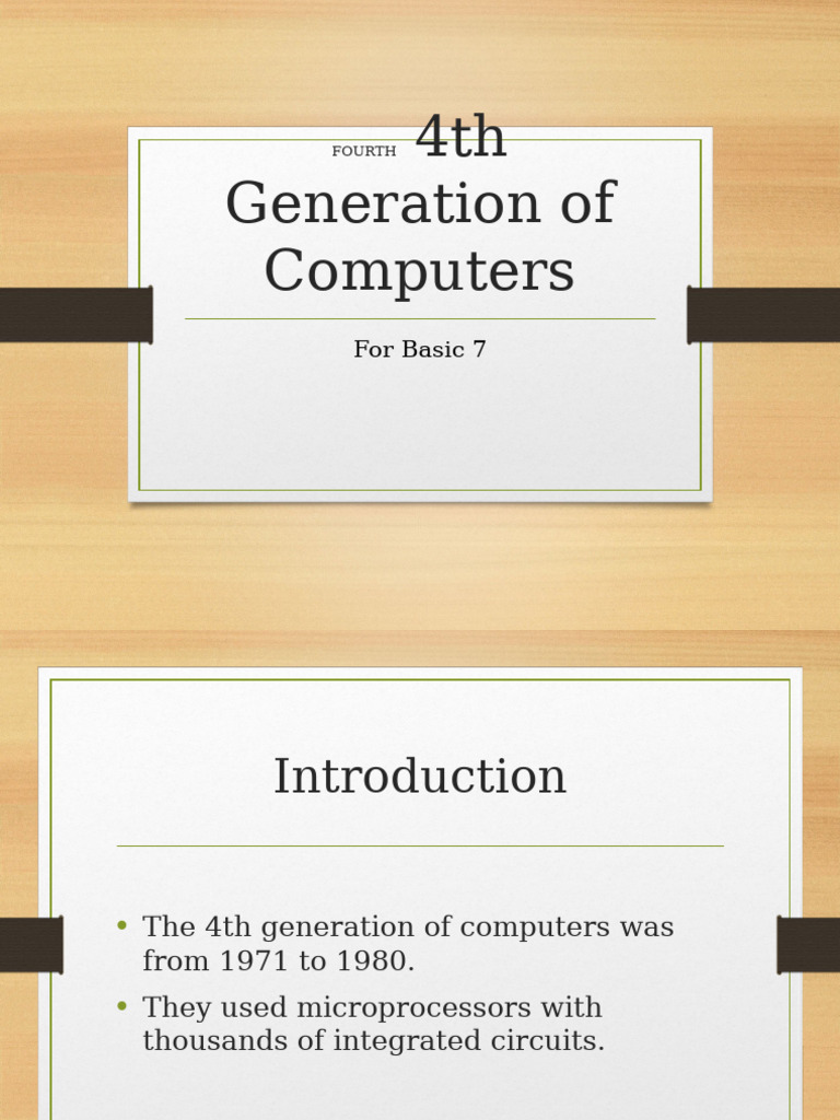 Fourth Generation Computers Overview | PDF