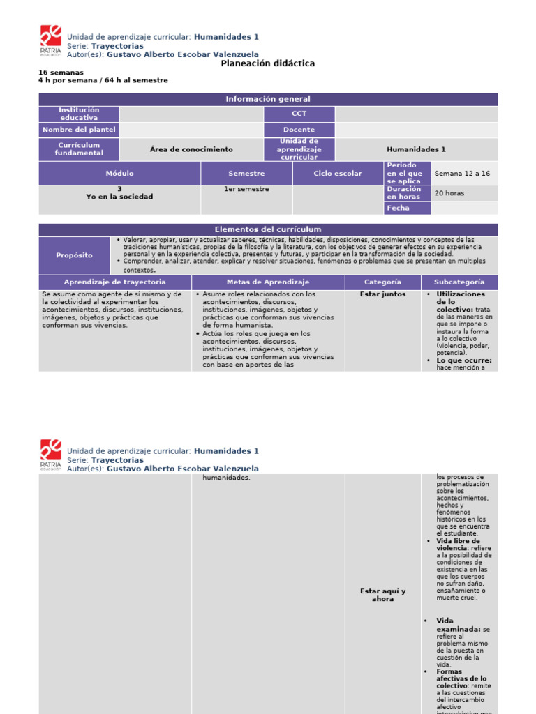 Resumen de Trayectorias 3: Humanidades 1 | PDF | Plan de estudios ...