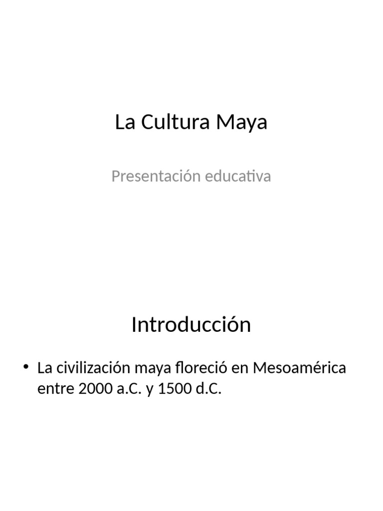 Cultura Maya | PDF