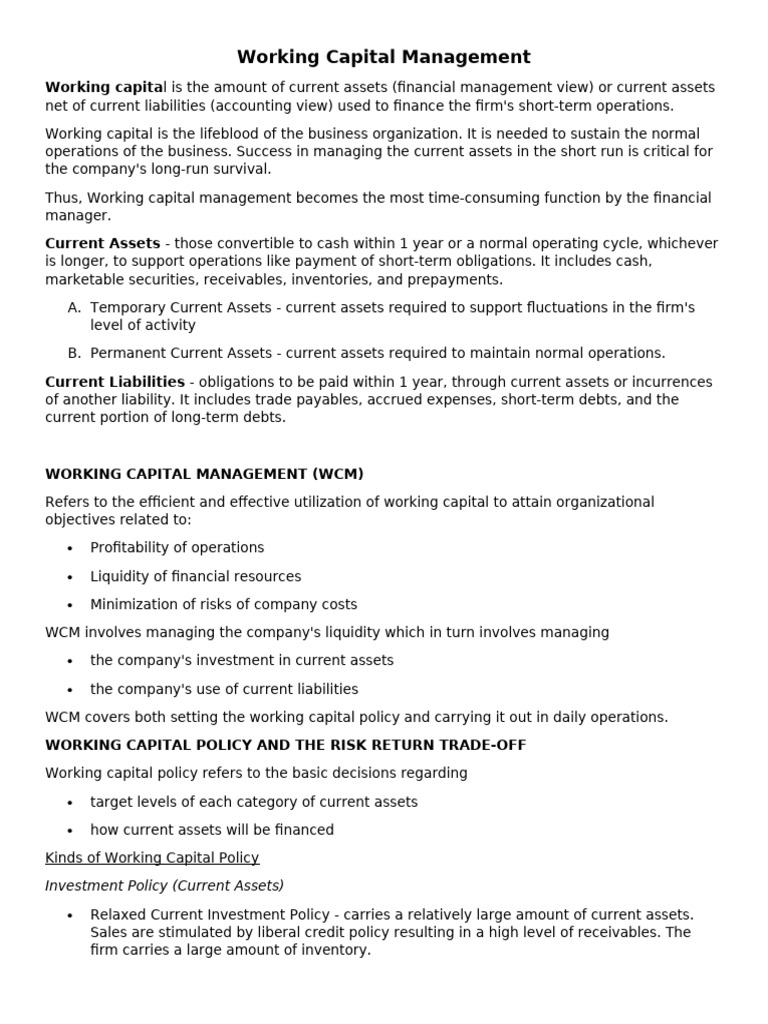 WWC Additional Notes | PDF | Working Capital | Cheque
