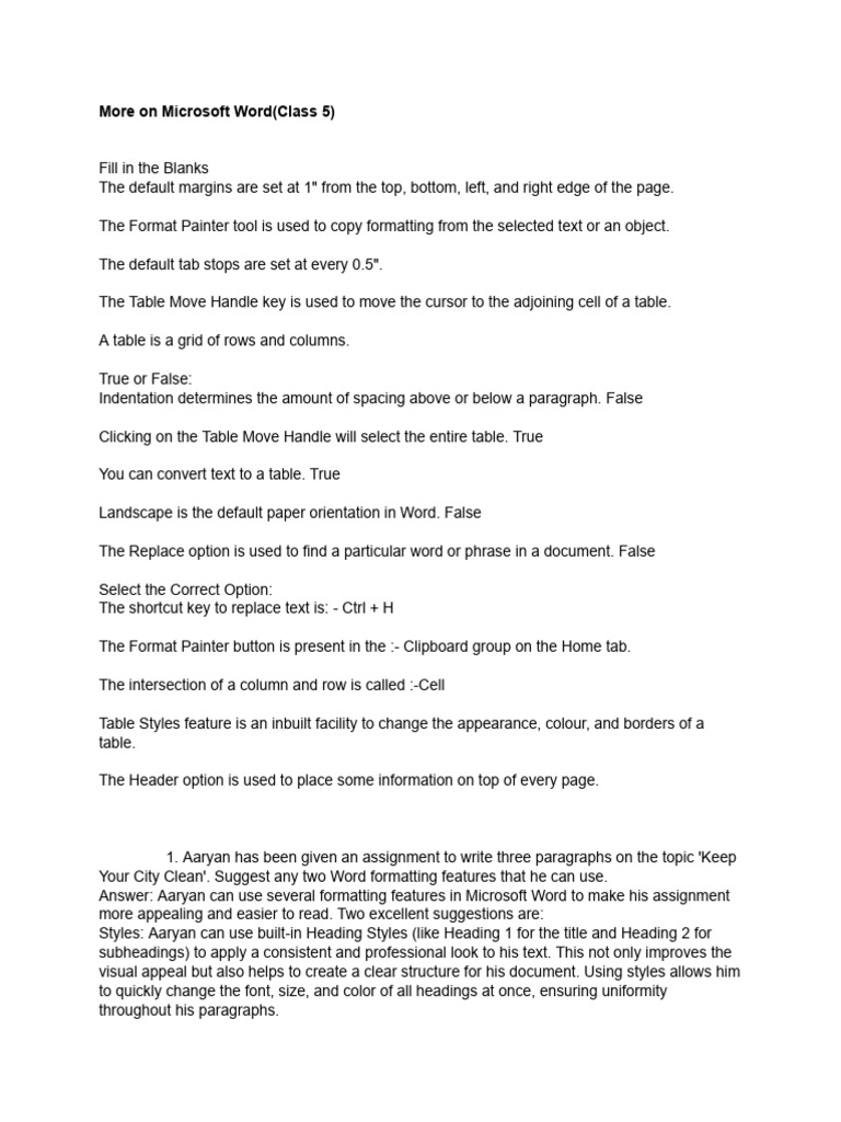 Microsoft Word Formatting Basics | PDF | Paragraph | Microsoft Word