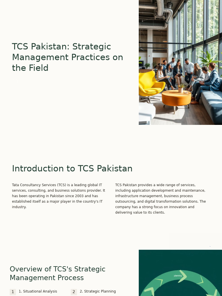 TCS Pakistan: Strategic Management Overview | PDF | Strategic Planning ...