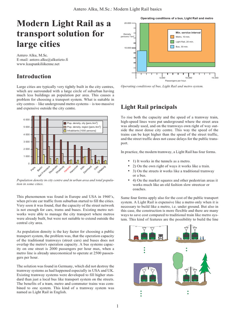 Modern Light Rail Solutions for Cities | PDF | Light Rail | Rapid Transit