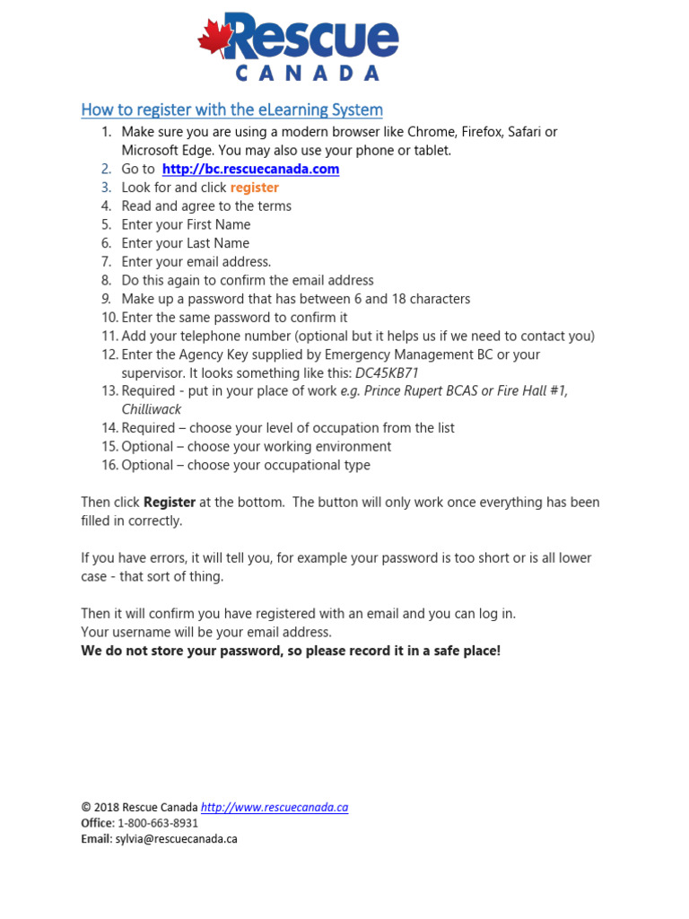How To Register With The ELearning System 2020 | PDF