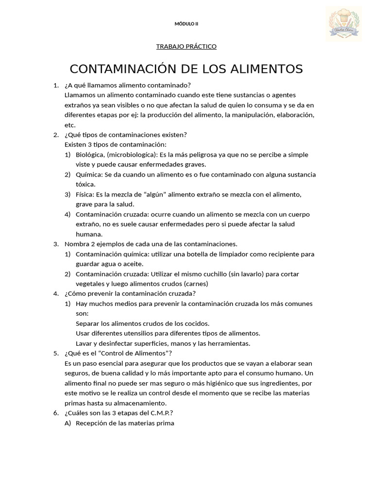 Prevención de Contaminación Alimentaria | PDF | Alimentos | Carne