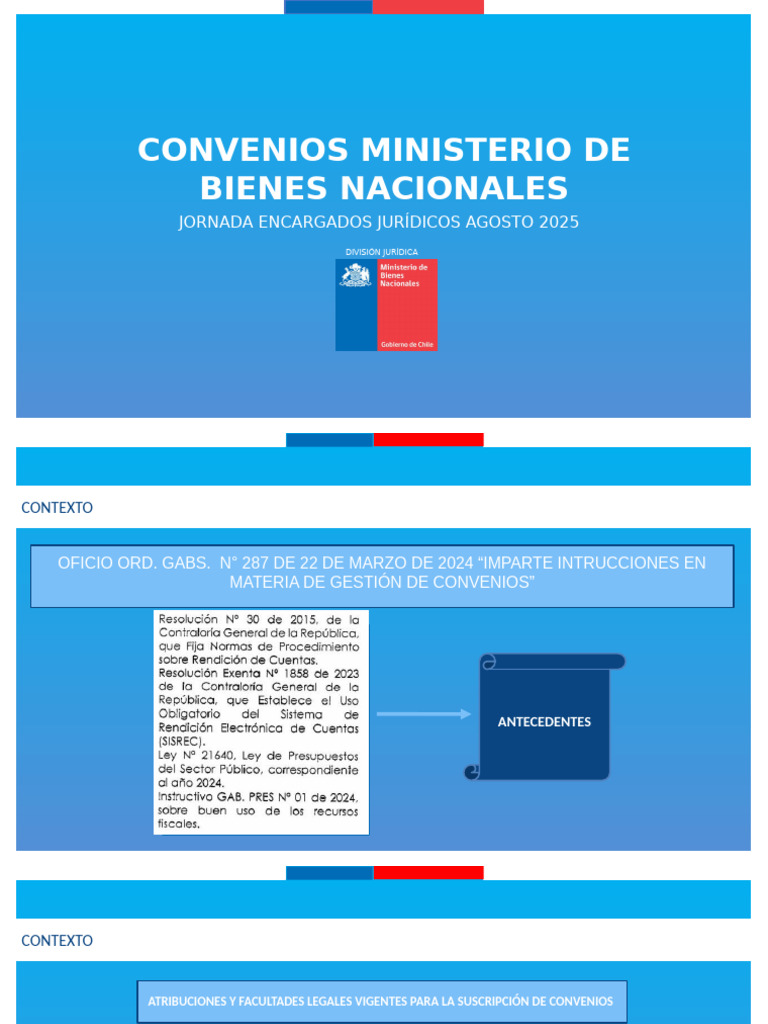 Convenios del Ministerio de Bienes Nacionales | PDF | Tratado ...