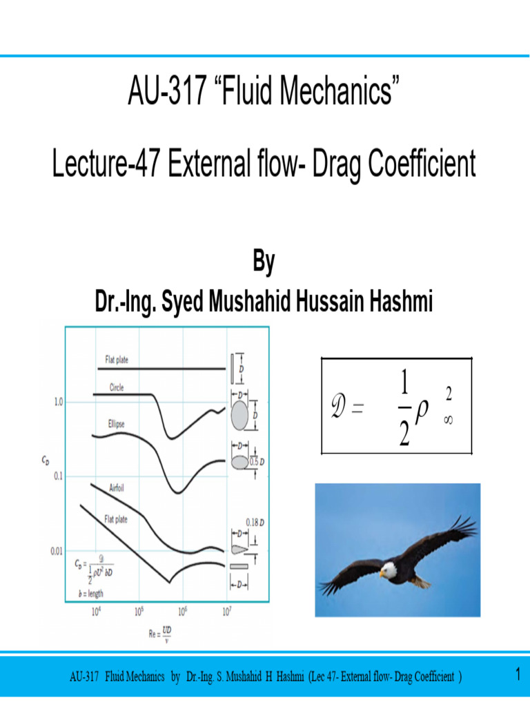Lecture 47-External Flow - Drafg Coefficient Fall 2023 | PDF | Drag ...