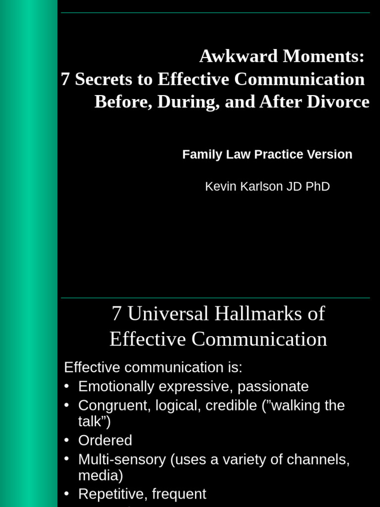 Awkward Moments 7 Secrets of Effective Communication Family Law ...