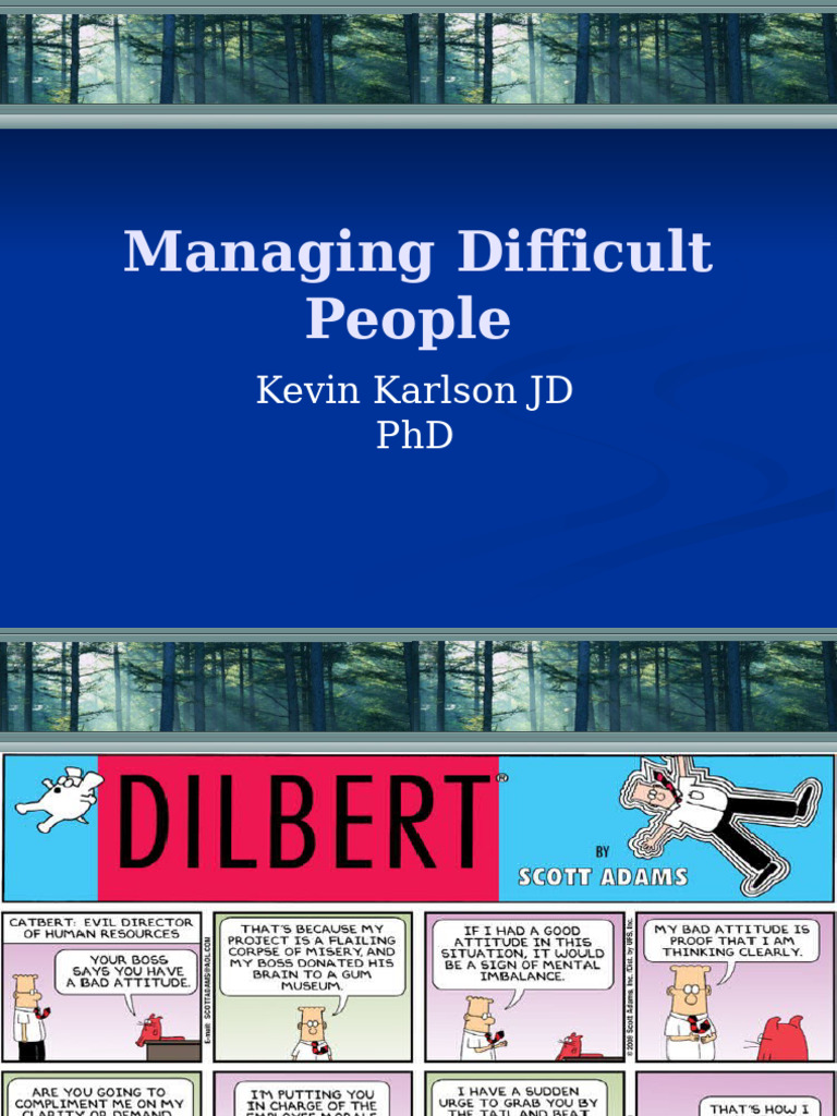 Strategies for Managing Difficult People | PDF | Narcissism ...