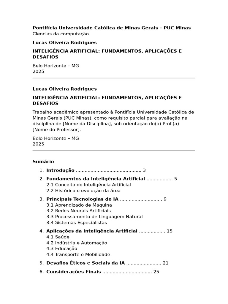 Fundamentos e Aplicações da IA | PDF | Inteligência artificial ...