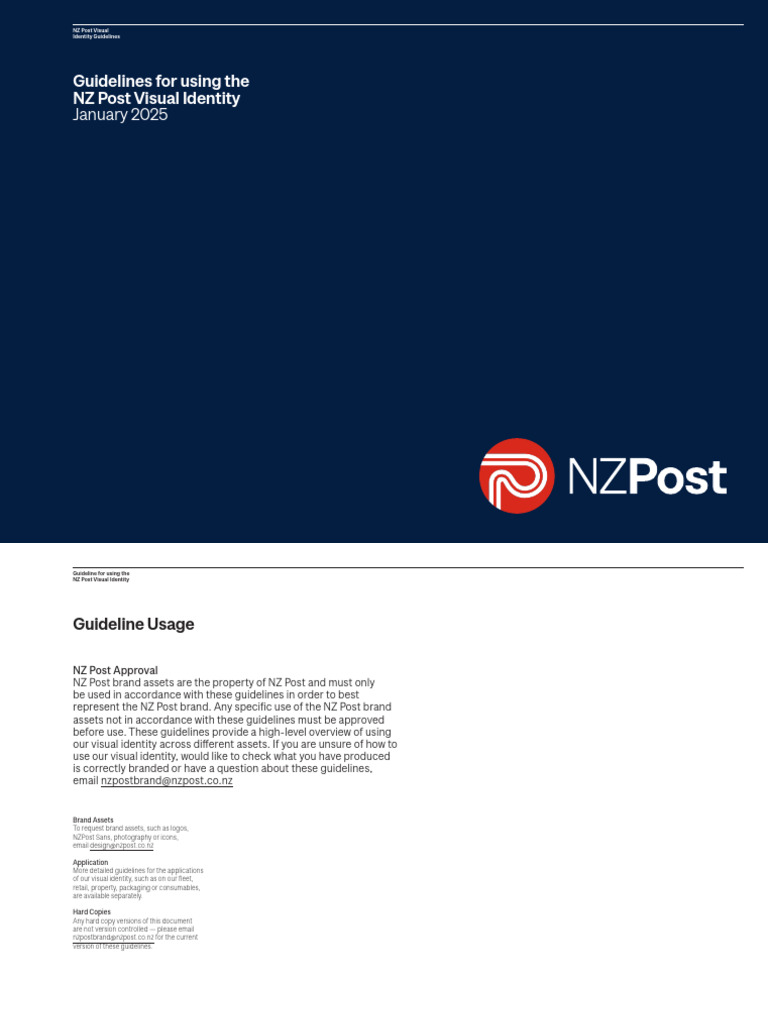 NZ Post Visual Identity Guidelines | PDF | Logos | Typography