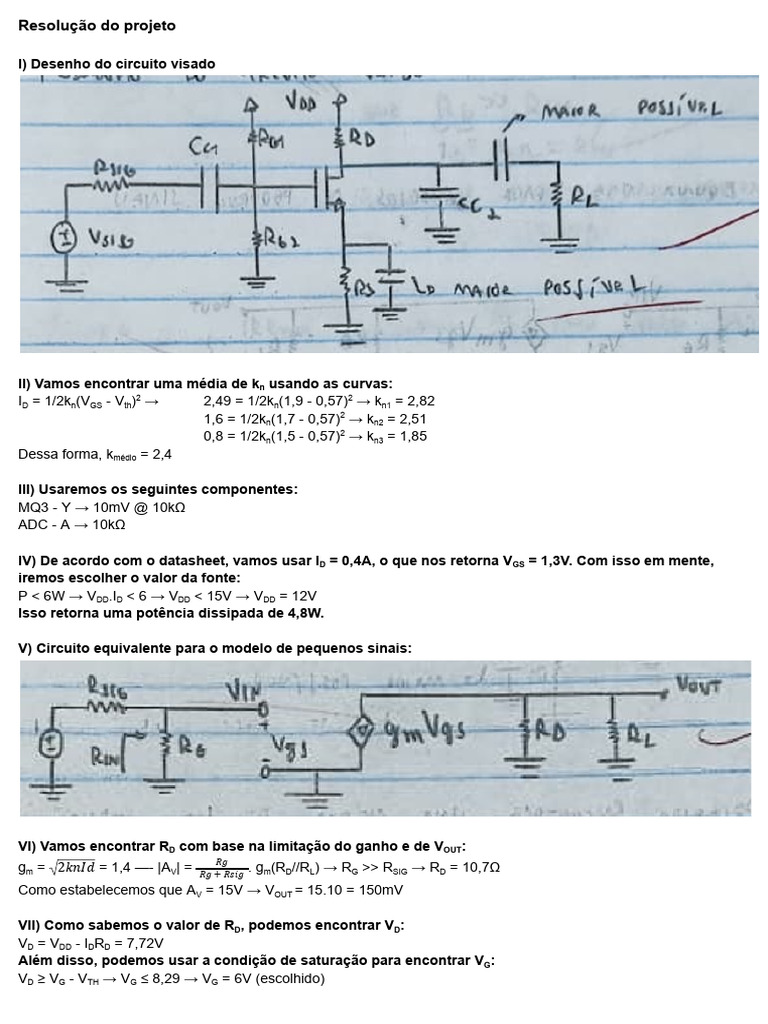 Resolução de Circuito Eletrônico Detalhada | PDF