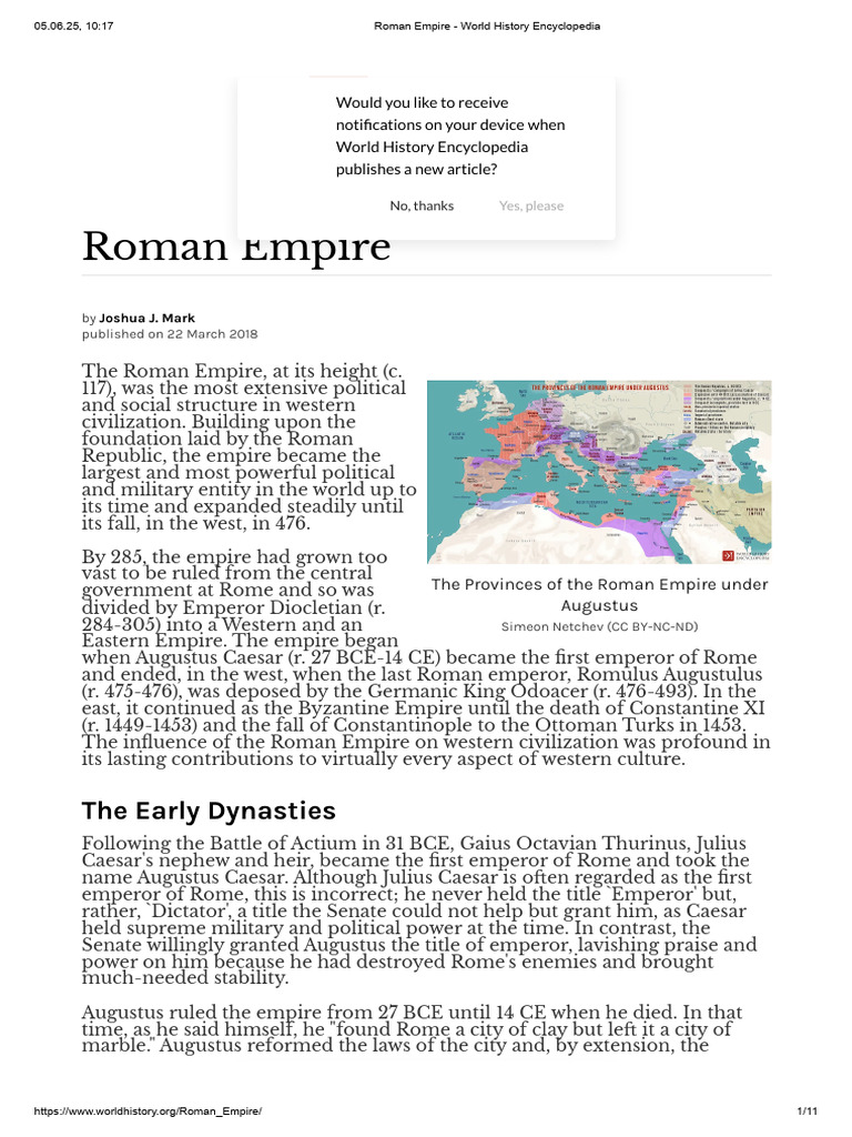 Provinces of the Roman Empire Under Augustus | PDF | Constantine The ...