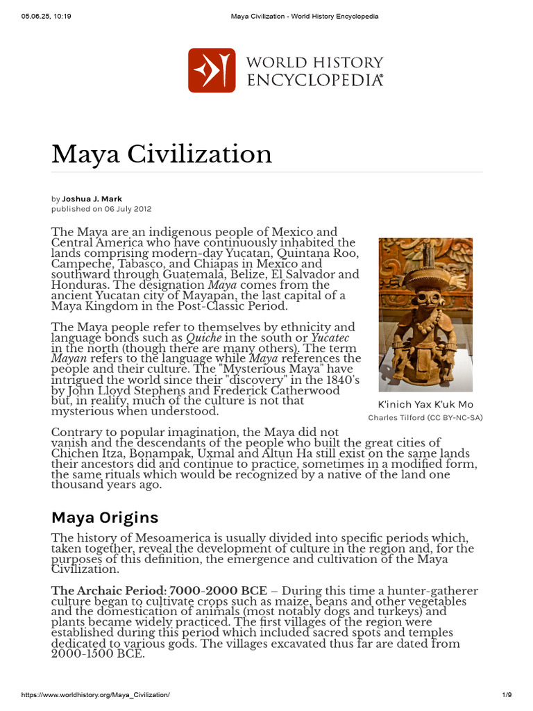 K'inich Yax K'uk Mo and Maya Astronomy | PDF | Maya Civilization ...