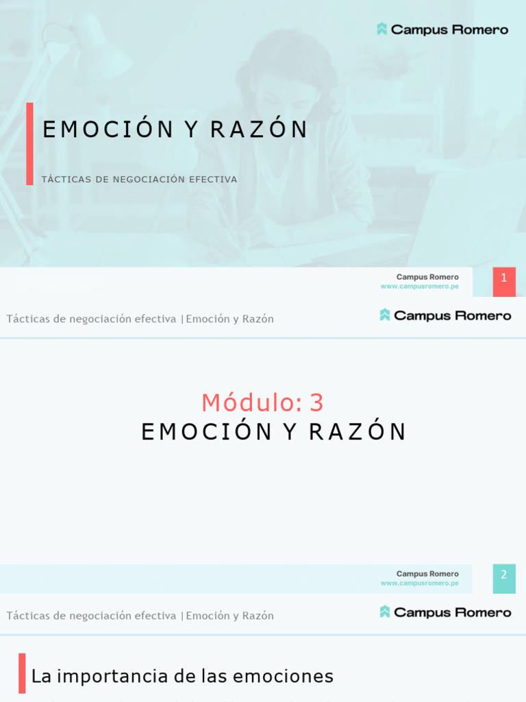 Emoción y Razón en Negociación Efectiva | PDF | Las emociones | Razón