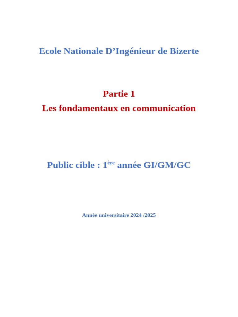 Fondamentaux de la communication interpersonnelle | PDF | Communication ...