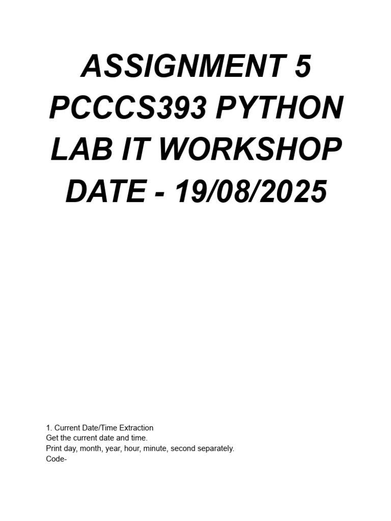 Assignment 5 | PDF