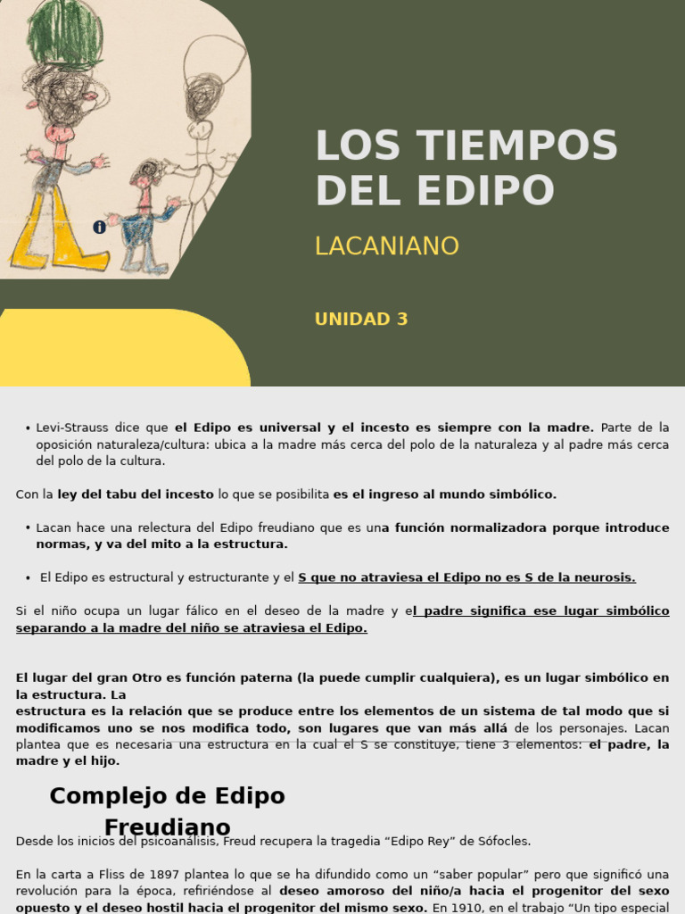 Los Tiempos Del Edipo | PDF | Complejo de Edipo | Jacques Lacan
