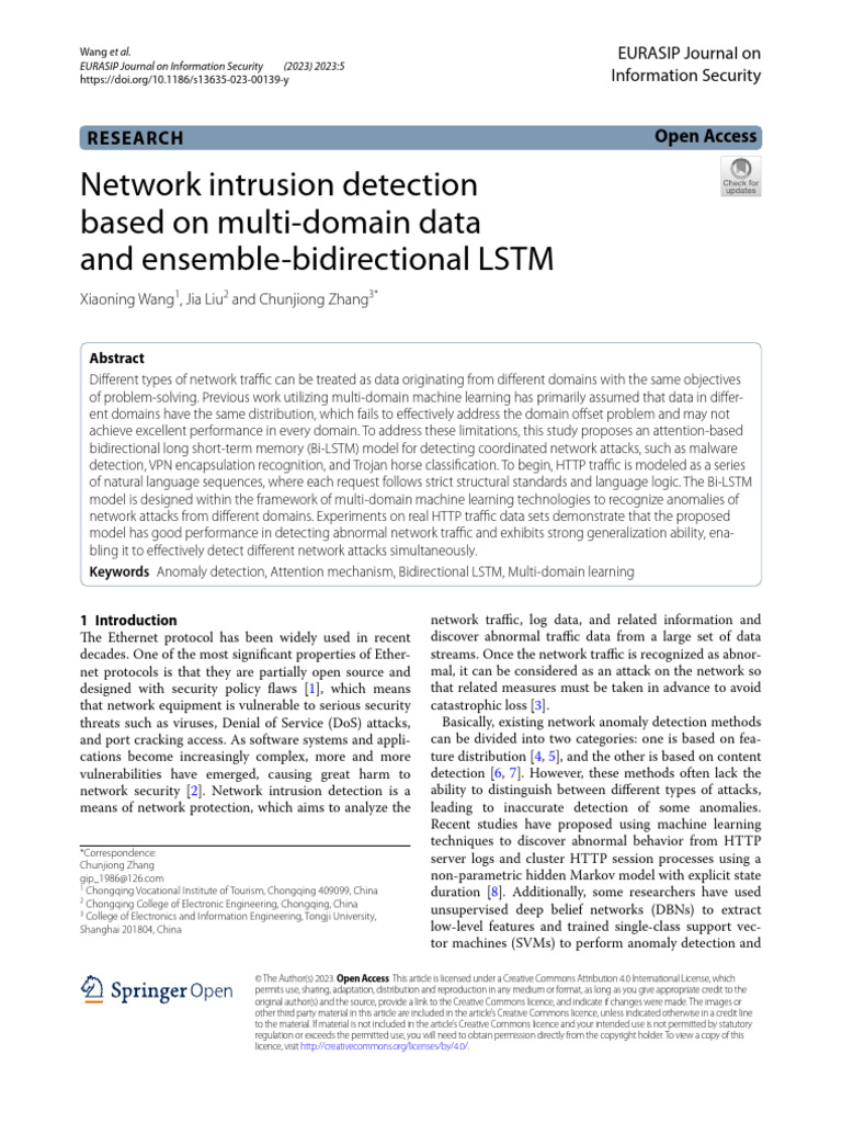 Network Intrusion Detection Based On Multi-Domain Data and Ensemble ...