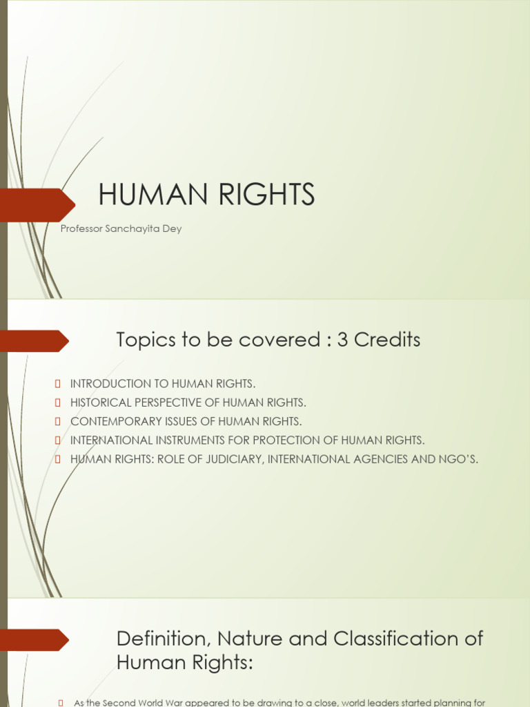 HUMAN RIGHTS - Sem 1 | PDF | Human Rights | John Rawls