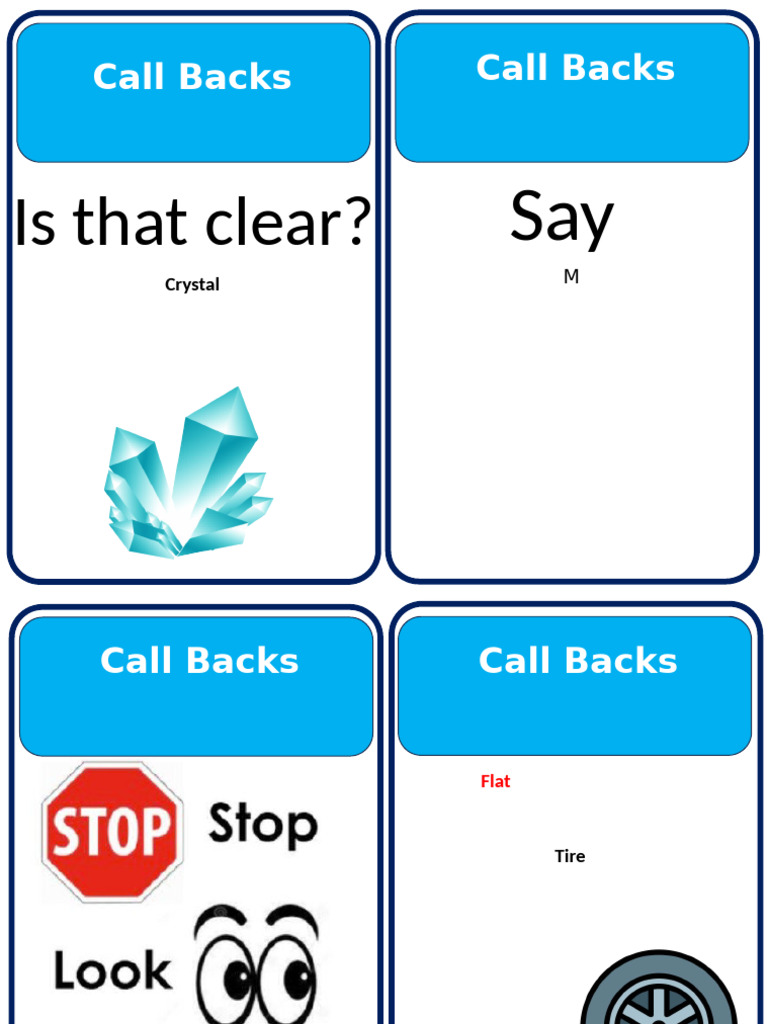 Call Backs | PDF