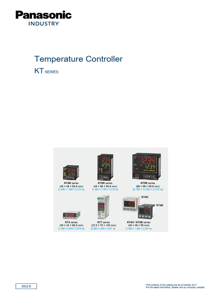 KT Series Temperature Controllers Overview | PDF | Power Supply | Relay