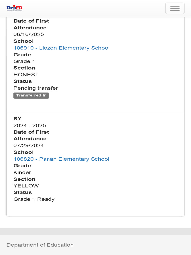 Learner Profile Learner Information System - DepEd | PDF