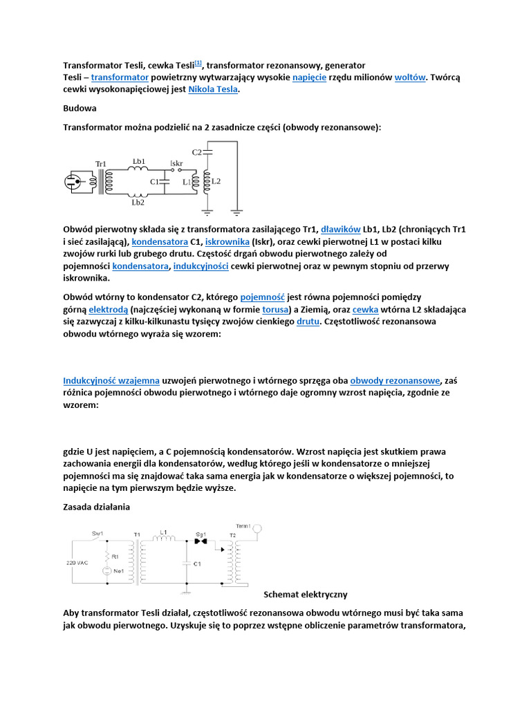 Transformator Tesli | PDF