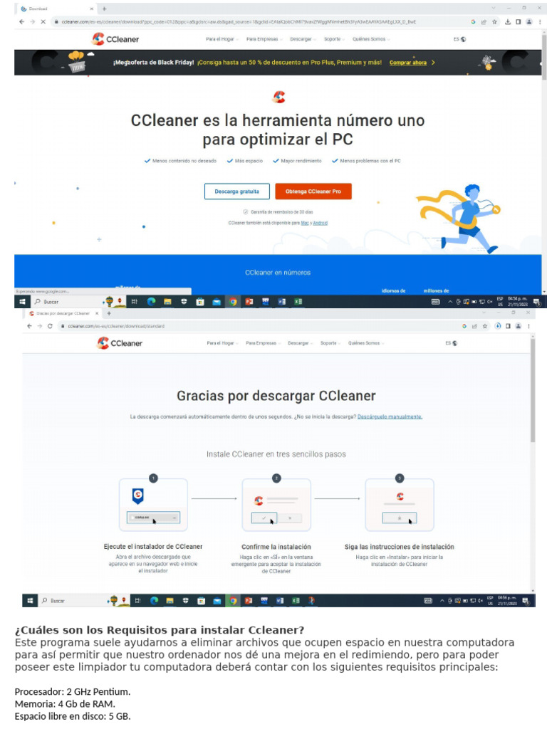 Requisitos para instalar CCleaner | PDF