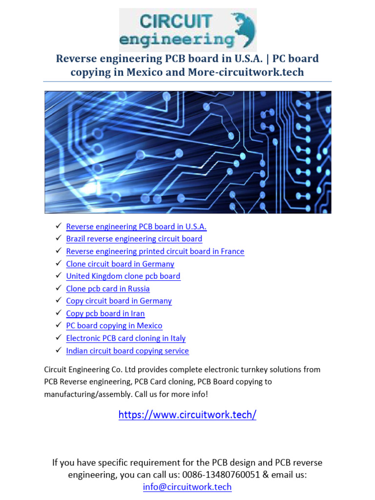 PCB Reverse Engineering Services Worldwide | PDF